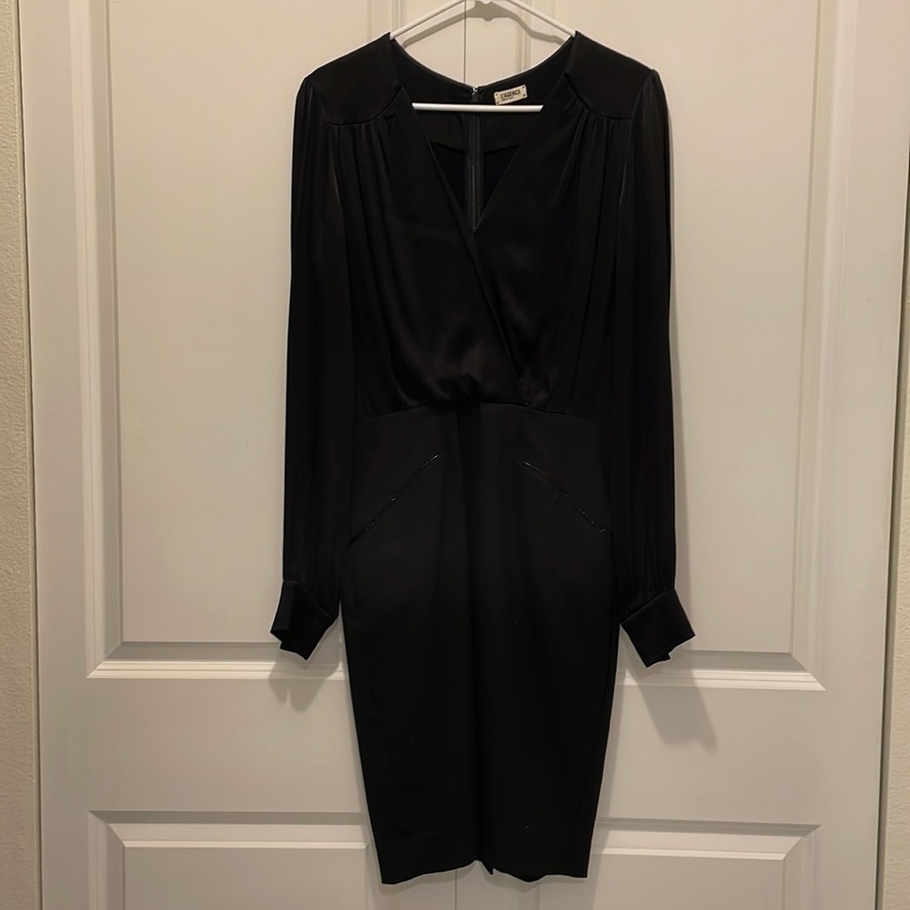 L’Agence Black Long Sleeve Dress